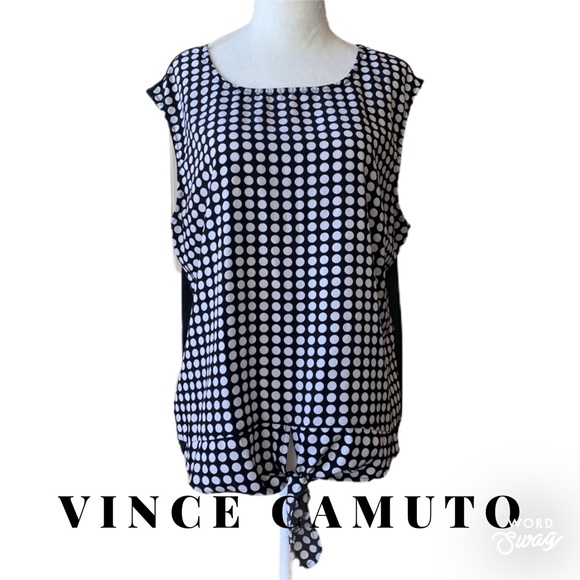 Vince Camuto Tops - Vince Camuto Black White Tank Top Blouse